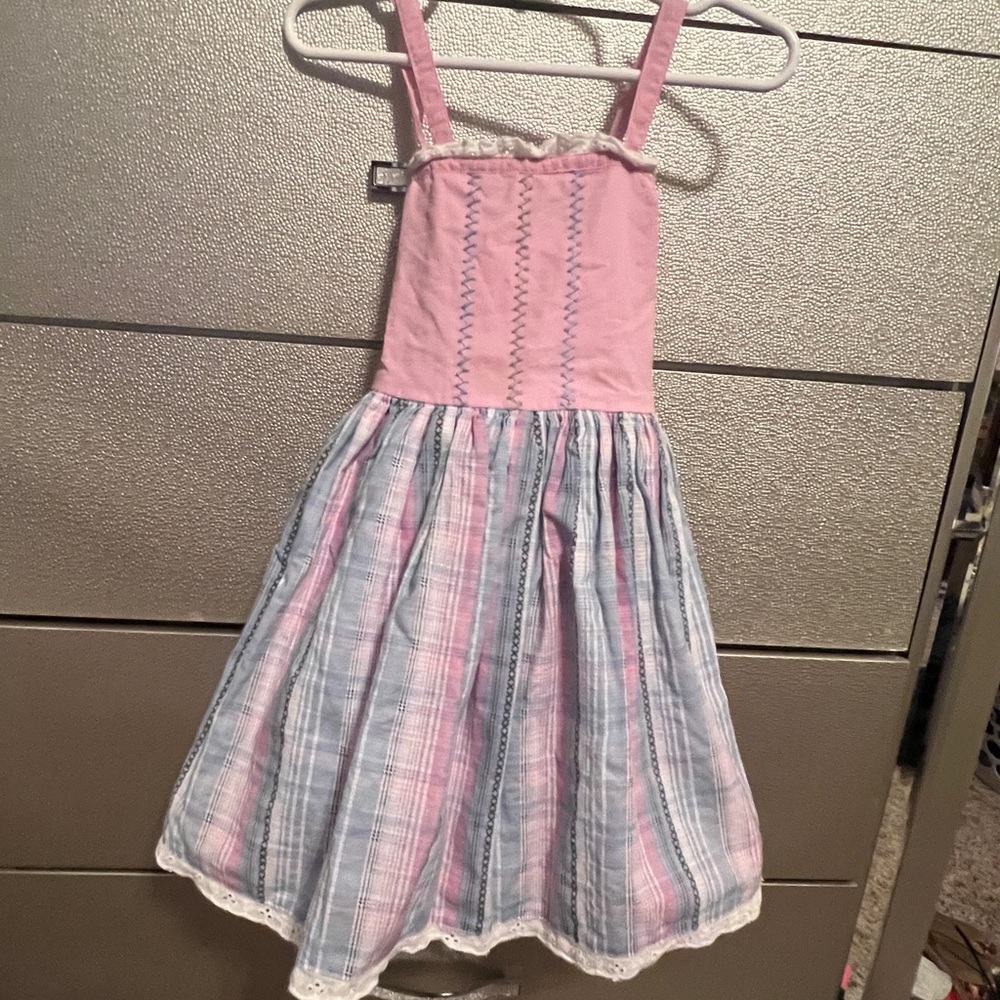 4T Well Dressed Wolf Pink & Blue XO Dress